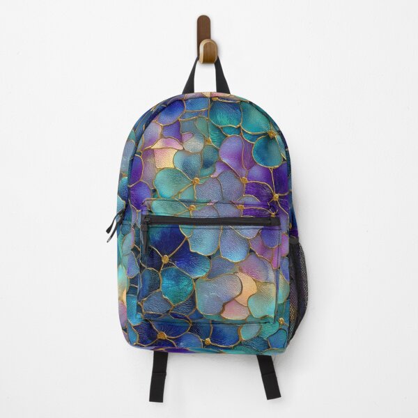 Item preview, Midnight Teal Aura: Golden Gilded Blooms designed and sold by Ewa Miller.