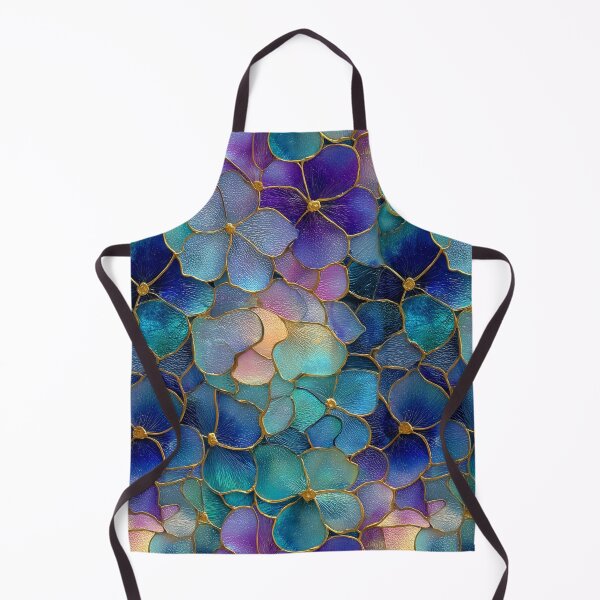 Item preview, Midnight Teal Aura: Golden Gilded Blooms designed and sold by Ewa Miller.