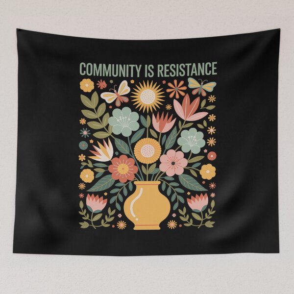 Item preview, Floral Anti Fascism Lovers  designed and sold by sterabamineh.