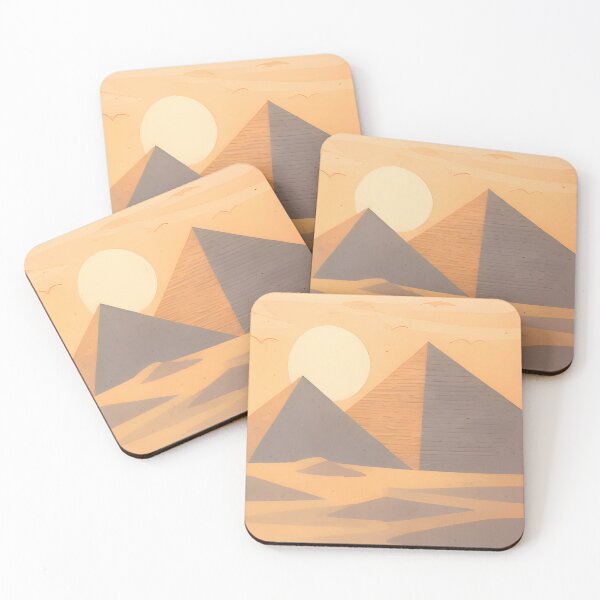 Item preview, Pyramids of Giza – Minimalist Egypt Travel Art designed and sold by Minimal Calm.