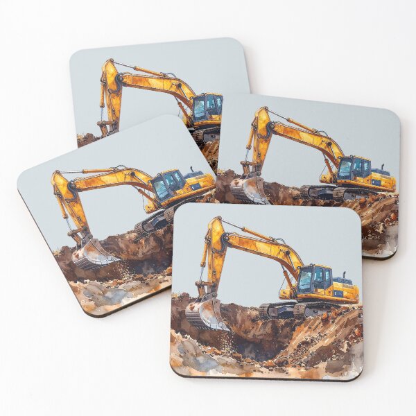 Item preview, Earth in motion, excavators at work designed and sold by LiskoDesign.