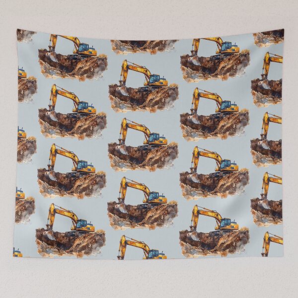 Item preview, Earth in motion, excavators at work designed and sold by LiskoDesign.
