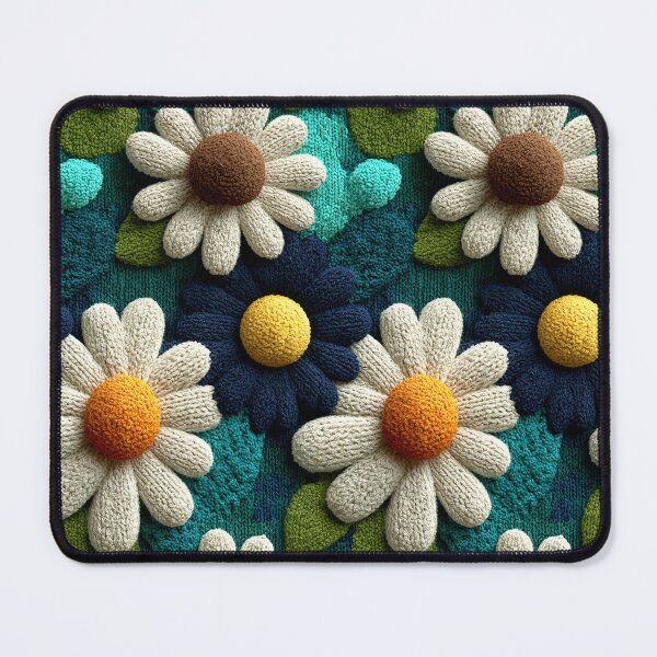 Item preview, Cozy Mint Garden: 3D Knitted Chamomile Bliss designed and sold by Ewa Miller.
