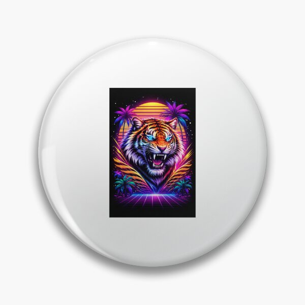 Artikelvorschau, Neon Tiger – Synthwave Retro 80s Sunset Predator entworfen und verkauft von Fleetwood1994.