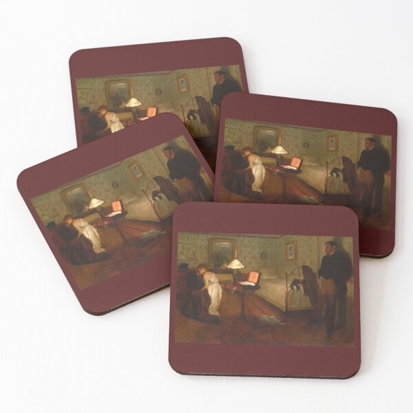 Item preview, Interior by Edgar Degas: Dramatic Impressionist Bedroom Scene designed and sold by artofuniverse.