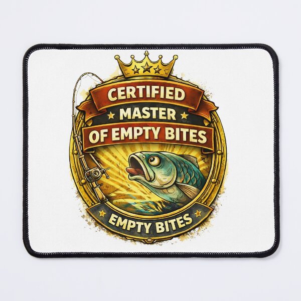 Item preview, Certified Master of Empty Bites – Funny Fishing Design designed and sold by FischingVibes.
