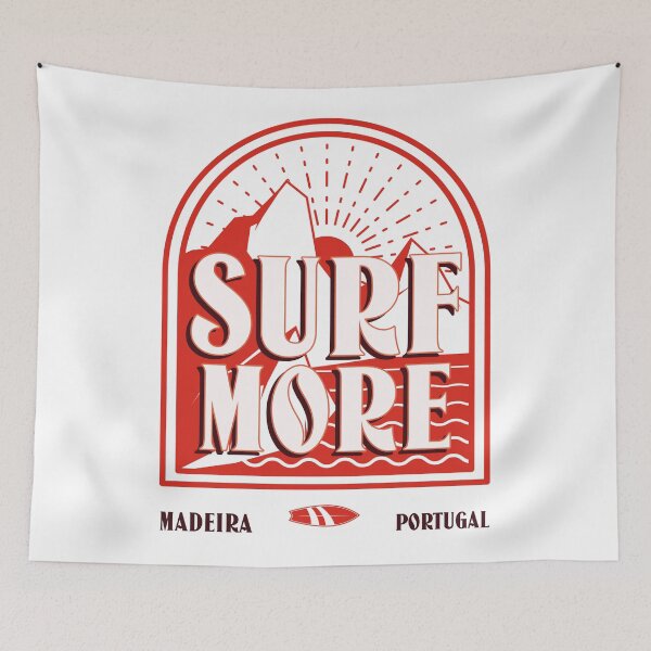 Item preview, Surf More Madeira Portugal Travel Graphic designed and sold by Bold & Brewed.