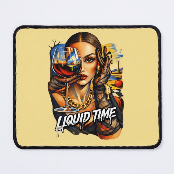Item preview, Liquid time . Woman and glass of wine art designed and sold by Natart1004.