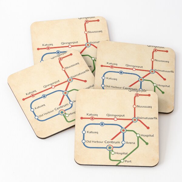 Item preview, Nuuk, Greenland Subway Map designed and sold by Montage-Madness.