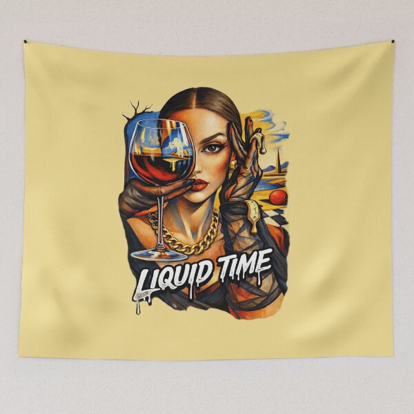 Item preview, Liquid time . Woman and glass of  wine art  designed and sold by Natart1004.