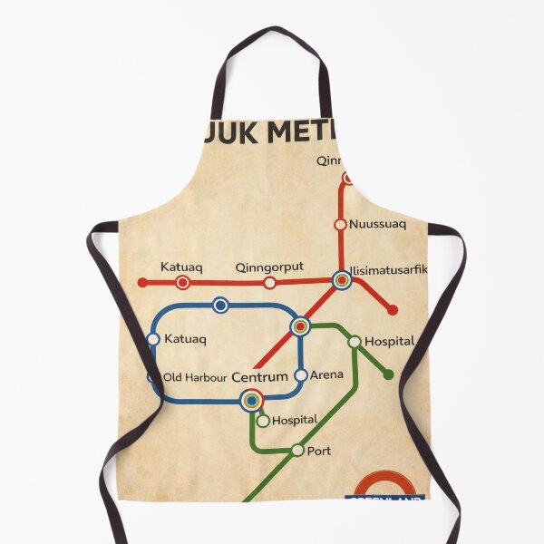 Item preview, Nuuk, Greenland Subway Map designed and sold by Montage-Madness.