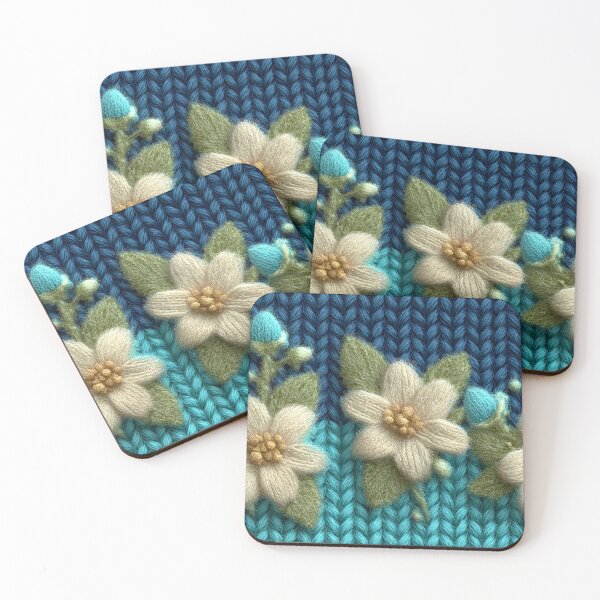 Item preview, Cozy Mint Garden: 3D Knitted Chamomile Bliss designed and sold by Ewa Miller.