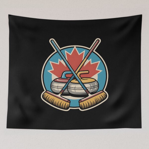 Item preview, Retro Canada Curling Badge designed and sold by 404wearpl.