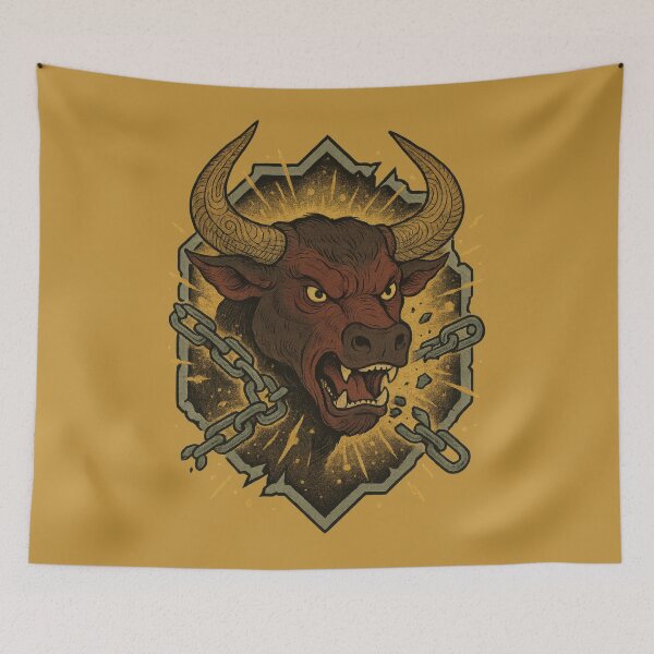 Item preview, Bull Fury Breaking Iron Chains designed and sold by EdvvinStudios.