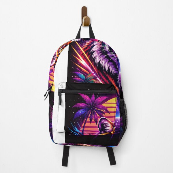 Item preview, Vaporwave Tiger Head – Retro Futuristic Neon Jungle designed and sold by Fleetwood1994.