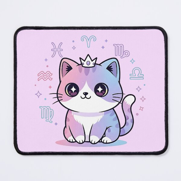Item preview, Kawaii Zodiac Guardian Cat – Cute Astrology Art designed and sold by Pluto ⭐️.