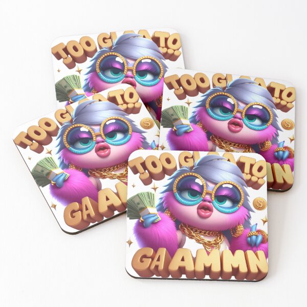 Item preview, Too Glam To Give A Damn Sassy Monster Sticker designed and sold by PopOutDreams.