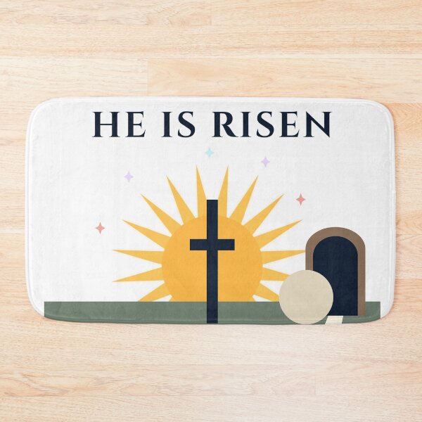 Item preview, He Is Risen Easter Mug Christian Faith Design designed and sold by FunFitLife Studio.