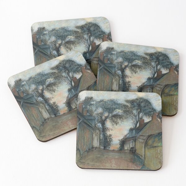 Item preview, La Rue Quesnoy a Saint Valery Sur Somme by Edgar Degas: Serene Village Landscape designed and sold by artofuniverse.