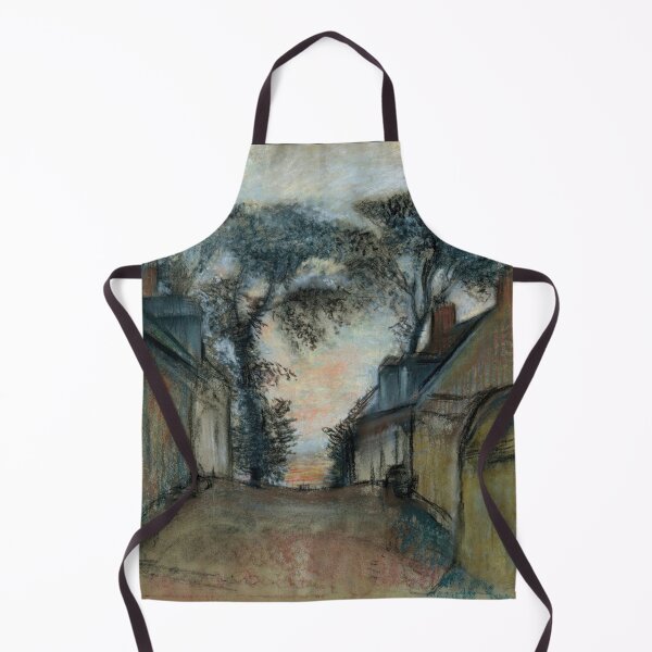 Item preview, La Rue Quesnoy a Saint Valery Sur Somme by Edgar Degas: Serene Village Landscape designed and sold by artofuniverse.