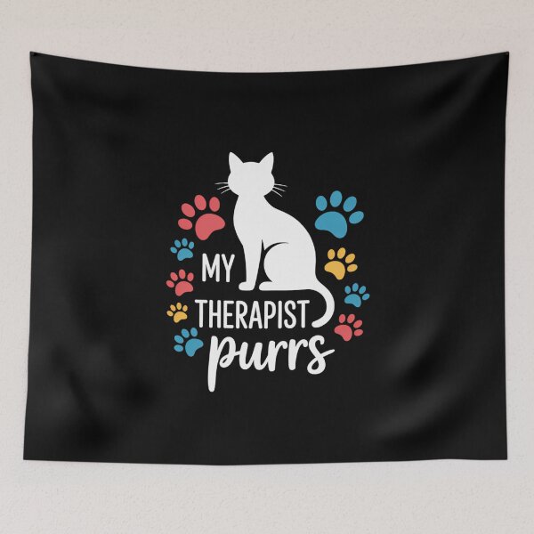 Item preview, Funny Cat Mom Cat Dad Cat Lovers Therapy designed and sold by tiemacopaxer.