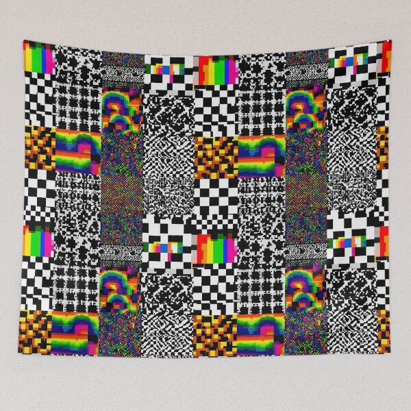 Item preview, Retro Digital Glitch Static Patchwork Pattern designed and sold by Prismatect.