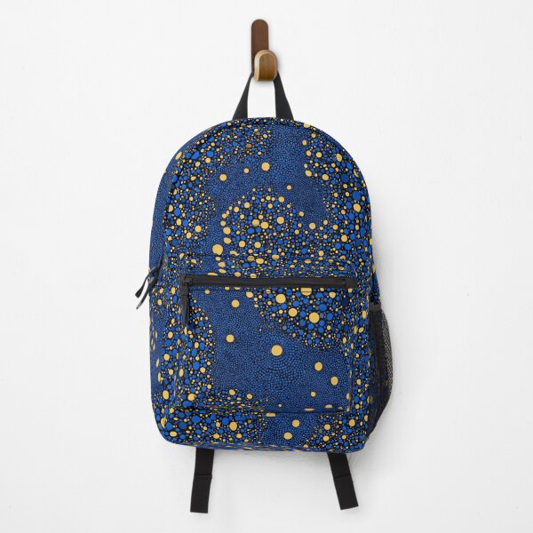 Item preview, Cosmic Aura: Gilded Infinity Dots in Blue & Gold designed and sold by Ewa Miller.