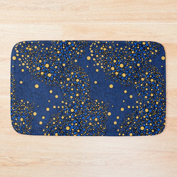 Item preview, Cosmic Aura: Gilded Infinity Dots in Blue & Gold designed and sold by Ewa Miller.