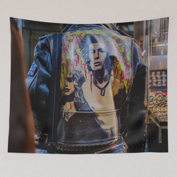 Item preview, Punk Icon Imagery on a Leather Jacket in Ameya-Yokocho, Tokyo designed and sold by Pix4Japan.