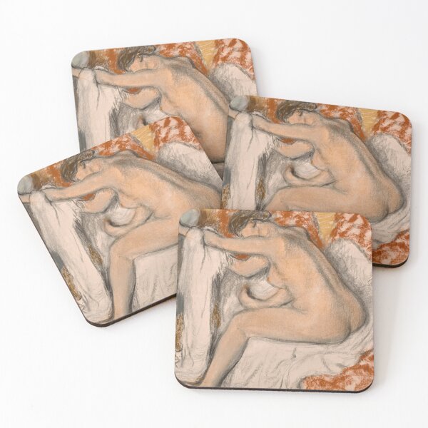 Item preview, La Sortie Du Bain by Edgar Degas: Intimate Impressionist Bather Poster designed and sold by artofuniverse.