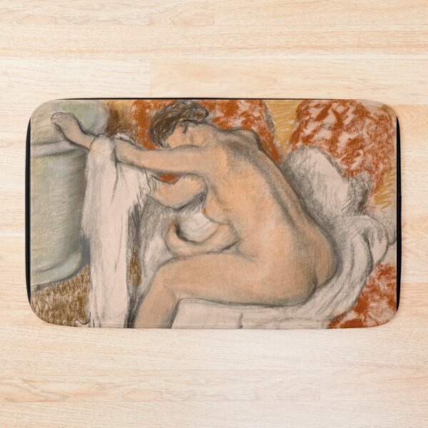 Item preview, La Sortie Du Bain by Edgar Degas: Intimate Impressionist Bather Poster designed and sold by artofuniverse.