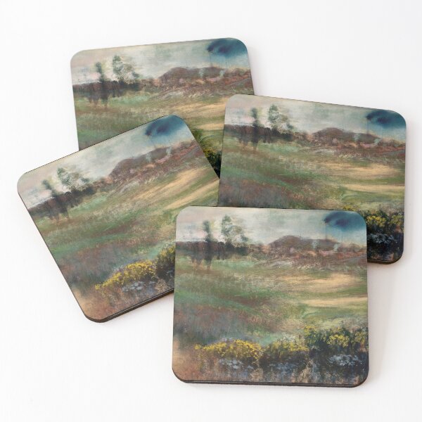 Item preview, Landscape With Smokestacks by Edgar Degas: Dreamlike Impressionist Landscape Poster designed and sold by artofuniverse.