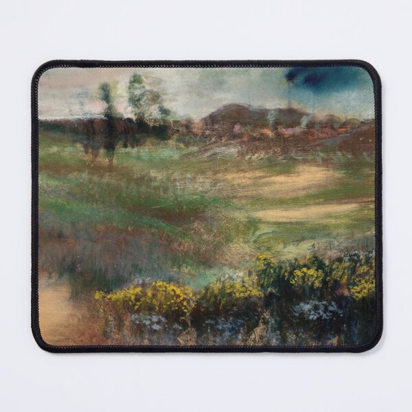 Item preview, Landscape With Smokestacks by Edgar Degas: Dreamlike Impressionist Landscape Poster designed and sold by artofuniverse.