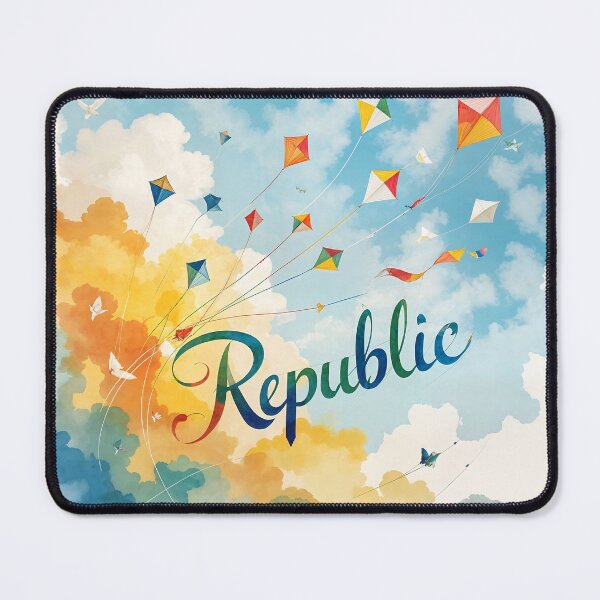 Item preview, Kai Po Che! - Kite themed tricolor abstraction designed and sold by ShaDeS-AI-Art.