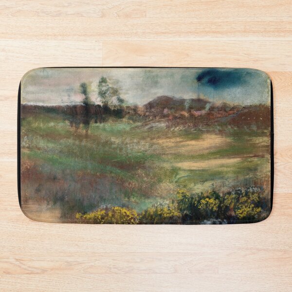 Item preview, Landscape With Smokestacks by Edgar Degas: Dreamlike Impressionist Landscape Poster designed and sold by artofuniverse.