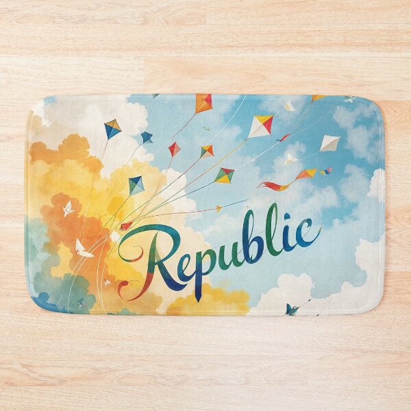 Item preview, Kai Po Che! - Kite themed tricolor abstraction designed and sold by ShaDeS-AI-Art.