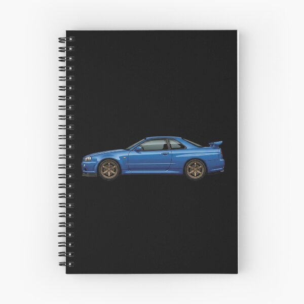 Item preview, Nissan Skyline GT-R R34 Minimalist Vector Art - Bayside Blue Legend designed and sold by GridLineStudio.