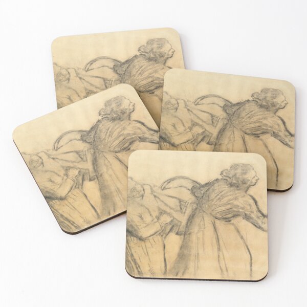 Item preview, Laundress Carrying Linen by Edgar Degas: Minimalist Impressionist Figure Study designed and sold by artofuniverse.