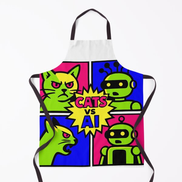 Item preview, Cats vs. AI – Pop Art Clash designed and sold by ZeitgeistSeason.