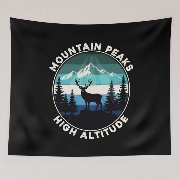 Item preview, Minimalist Mountain Peaks - High Altitude Nature Adventure Line Art designed and sold by Axivra.