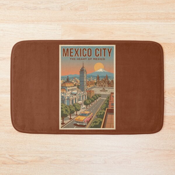 Item preview, Mexico City Mexico Illustration Travel Art Vintage designed and sold by KrisSidDesigns.