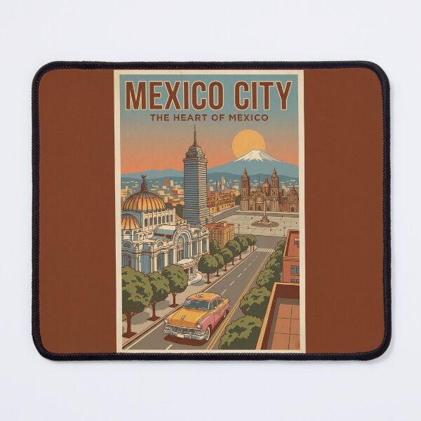 Item preview, Mexico City Mexico Illustration Travel Art Vintage designed and sold by KrisSidDesigns.