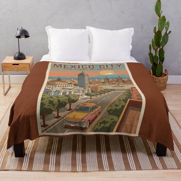 Item preview, Mexico City Mexico Illustration Travel Art Vintage designed and sold by KrisSidDesigns.