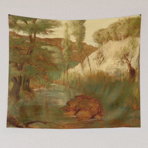 Item preview, Le Sanglier by Edgar Degas: Impressionist Landscape Fine Art Poster designed and sold by artofuniverse.
