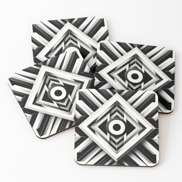 Item preview, Monochrome Depth – Geometric Abstract Symmetry Design designed and sold by Dogandesighn.