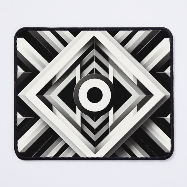 Item preview, Monochrome Depth – Geometric Abstract Symmetry Design designed and sold by Dogandesighn.
