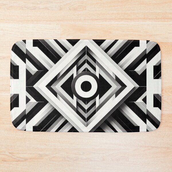 Item preview, Monochrome Depth – Geometric Abstract Symmetry Design designed and sold by Dogandesighn.