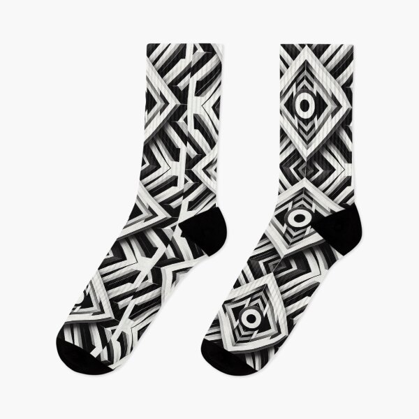 Item preview, Monochrome Depth – Geometric Abstract Symmetry Design designed and sold by Dogandesighn.