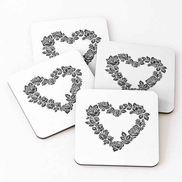 Item preview, Black Roses Heart Vector Floral Illustration designed and sold by Reminixi.