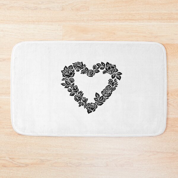 Item preview, Black Roses Heart Vector Floral Illustration designed and sold by Reminixi.
